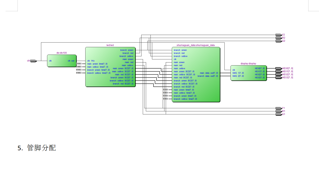 交通灯控制器DE1开发板红绿灯数码管倒计